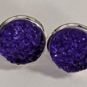 Faux druzy earrings